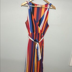 Vibrant Striped Dress